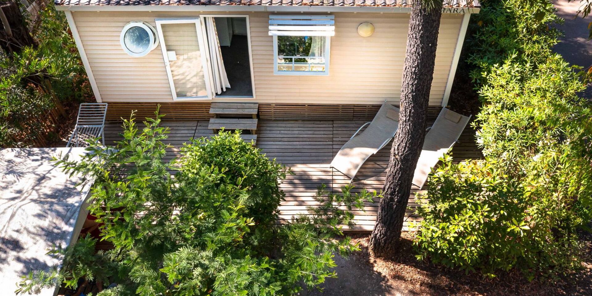 Mobile-home climatisé pour 4 personnes